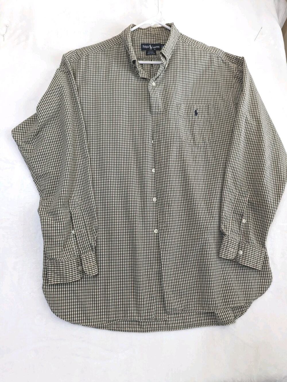 Ralph Lauren XL Shirt Button Down McMeel 100, Cotton Classic Very Good Used